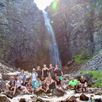 Fulufjallet National Park    waterval Njupeskar groepsfoto